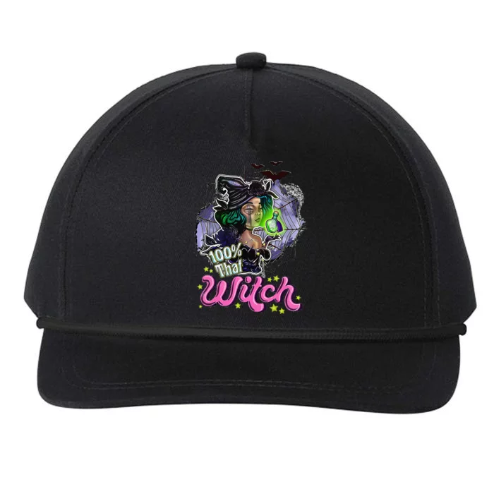 100 Percent That Witch Funny Halloween Gifts Snapback Five-Panel Rope Hat