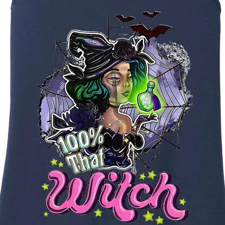 100 Percent That Witch Funny Halloween Gifts Ladies Essential Tank