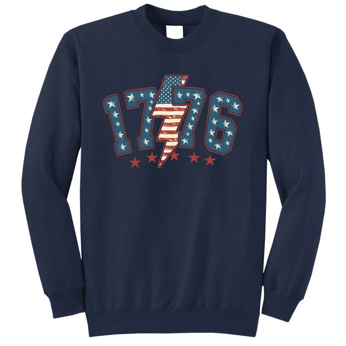 1776 Patriotic Vintage Style Usa 4th Of July Tall Sweatshirt