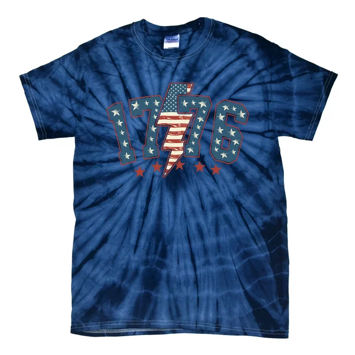 1776 Patriotic Vintage Style Usa 4th Of July Tie-Dye T-Shirt