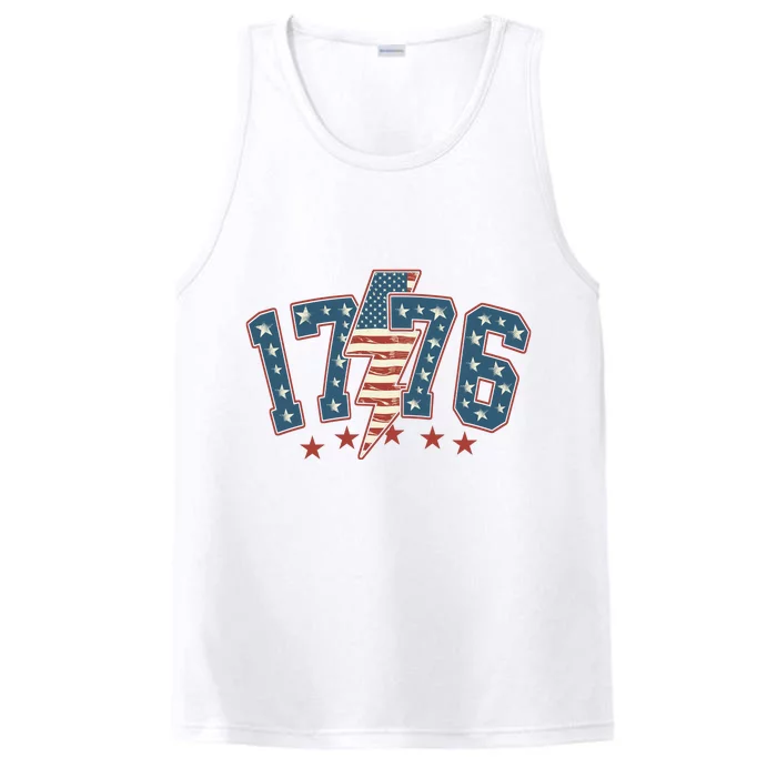 1776 Patriotic Vintage Style Usa 4th Of July Performance Tank