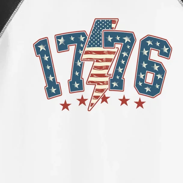 1776 Patriotic Vintage Style Usa 4th Of July Toddler Fine Jersey T-Shirt