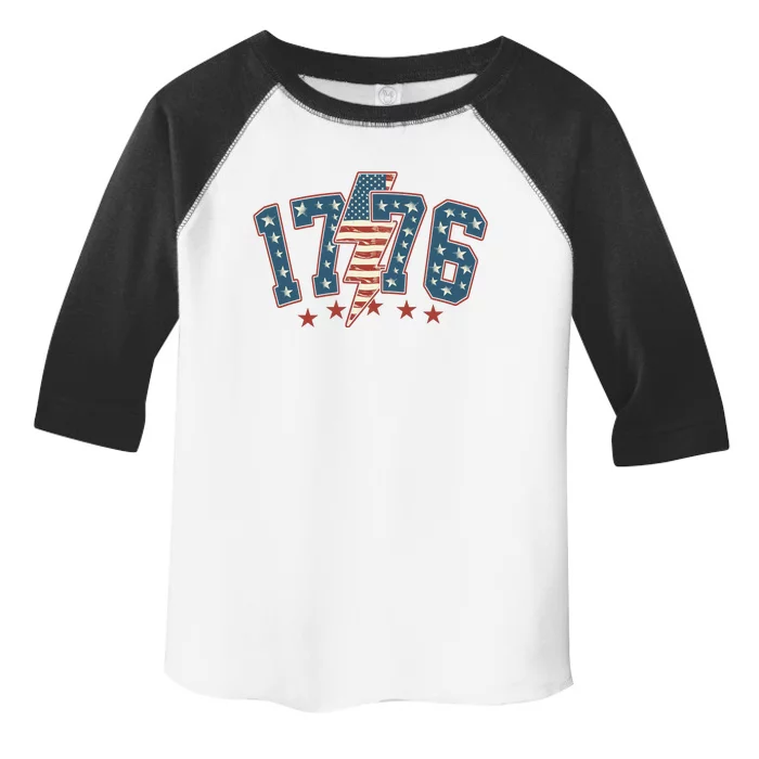 1776 Patriotic Vintage Style Usa 4th Of July Toddler Fine Jersey T-Shirt