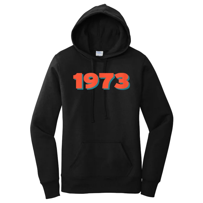 1973 Retro Historic Year Remembrance Women's Pullover Hoodie