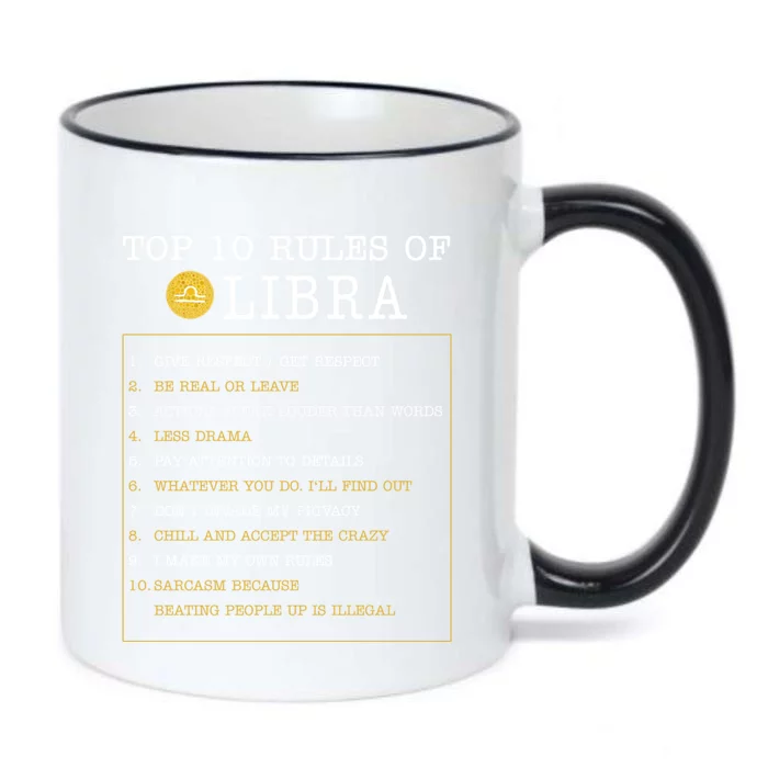 10 Rules Of Libra Horoscope Zodiac Astrological Sign Gift Black Color Changing Mug