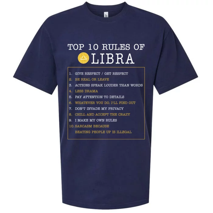 10 Rules Of Libra Horoscope Zodiac Astrological Sign Gift Sueded Cloud Jersey T-Shirt