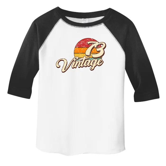 1973 Retro Sunset Vintage 73 Gift Toddler Fine Jersey T-Shirt