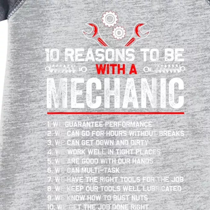 10 Reasons To Be With A Mechanic For Men Car Mechanics Infant Baby Jersey Bodysuit