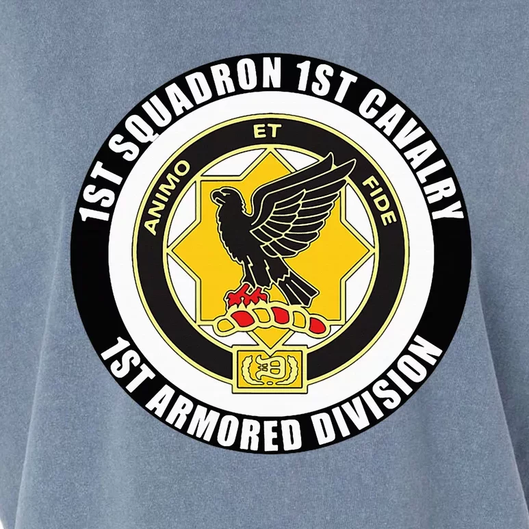 1st Squadron 1st Cavalry 1st Armored Division Veteran Garment-Dyed Women's Muscle Tee