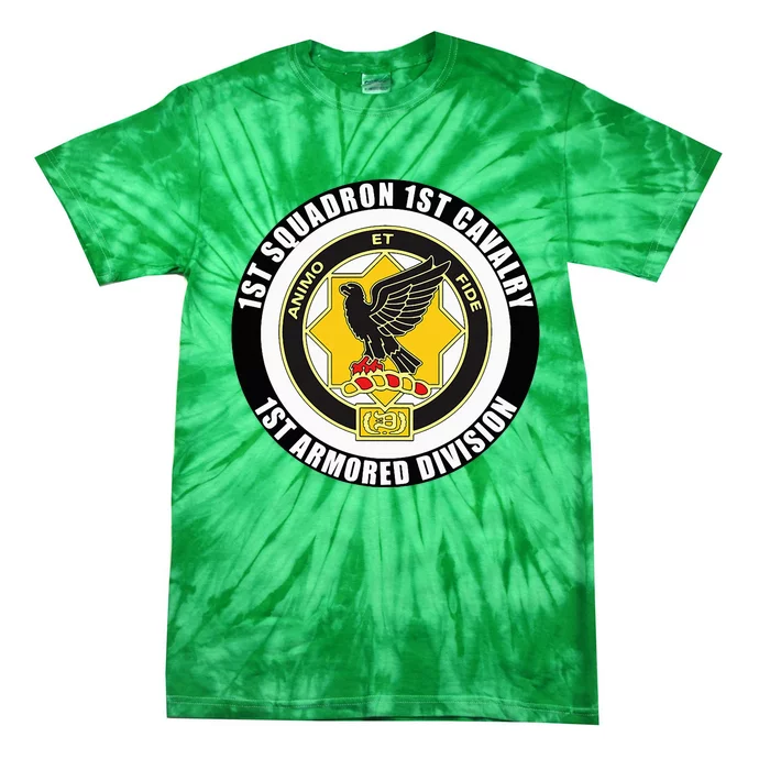 1st Squadron 1st Cavalry 1st Armored Division Veteran Tie-Dye T-Shirt