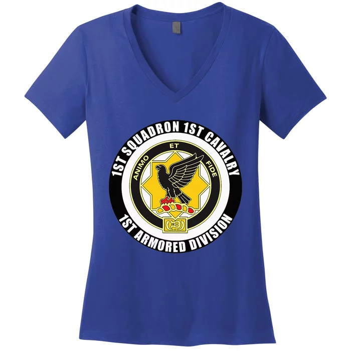 1st Squadron 1st Cavalry 1st Armored Division Women's V-Neck T-Shirt