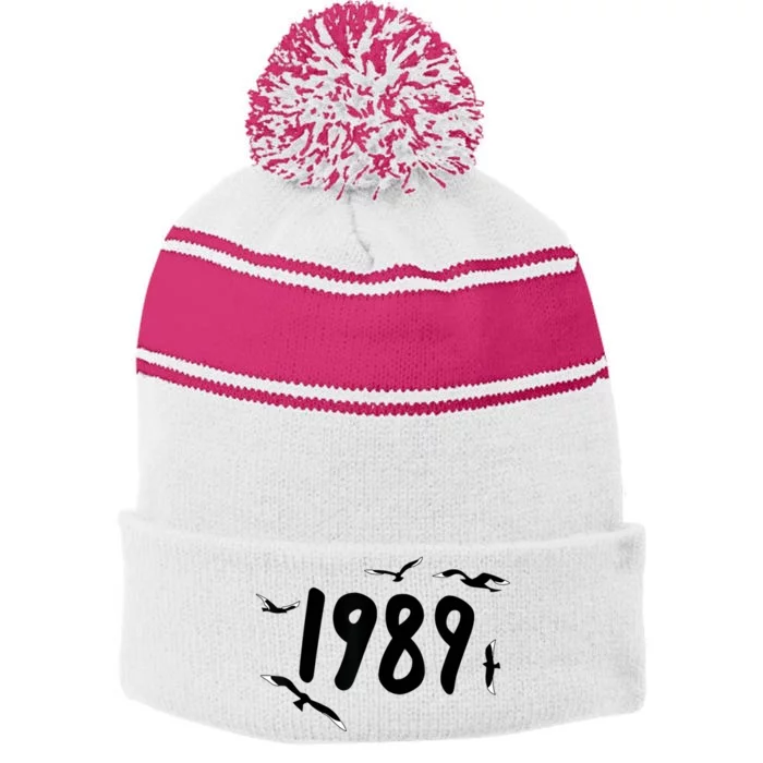 1989 Seagulls Stripe Pom Pom Beanie