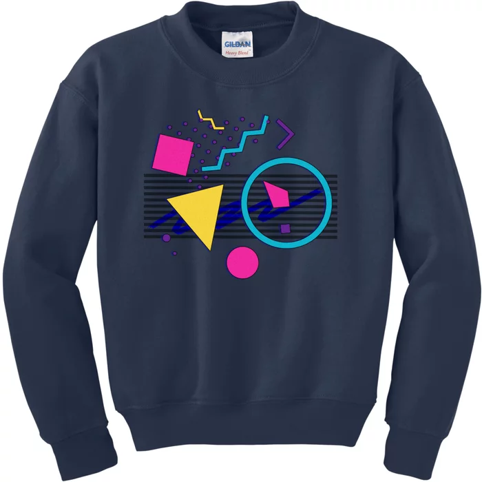 1988 Sensations 80S Retrowave Outrun Memphis Milano Style Kids Sweatshirt