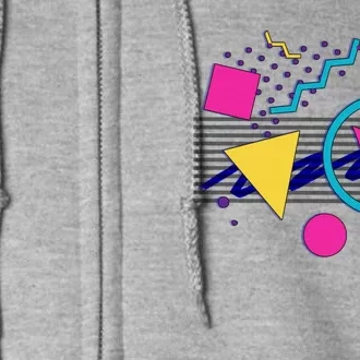 1988 Sensations 80S Retrowave Outrun Memphis Milano Style Full Zip Hoodie