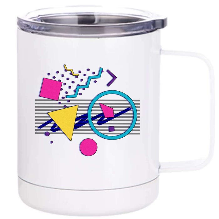 1988 Sensations 80S Retrowave Outrun Memphis Milano Style Front & Back 12oz Stainless Steel Tumbler Cup