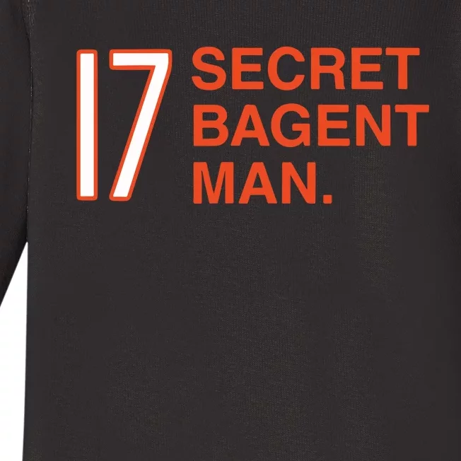 17 Secret Bagent Man Baby Long Sleeve Bodysuit