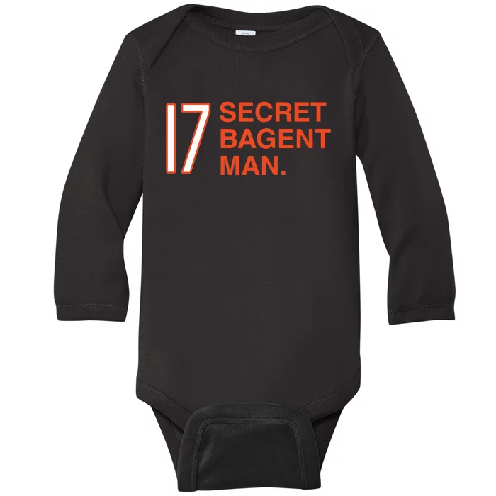 17 Secret Bagent Man Baby Long Sleeve Bodysuit