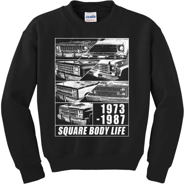 19731987 Square Body Truck Squarebody Kids Sweatshirt