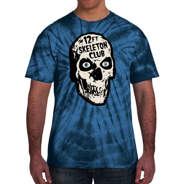 12ft Skeleton Club Skull Halloween Spooky Tie-Dye T-Shirt