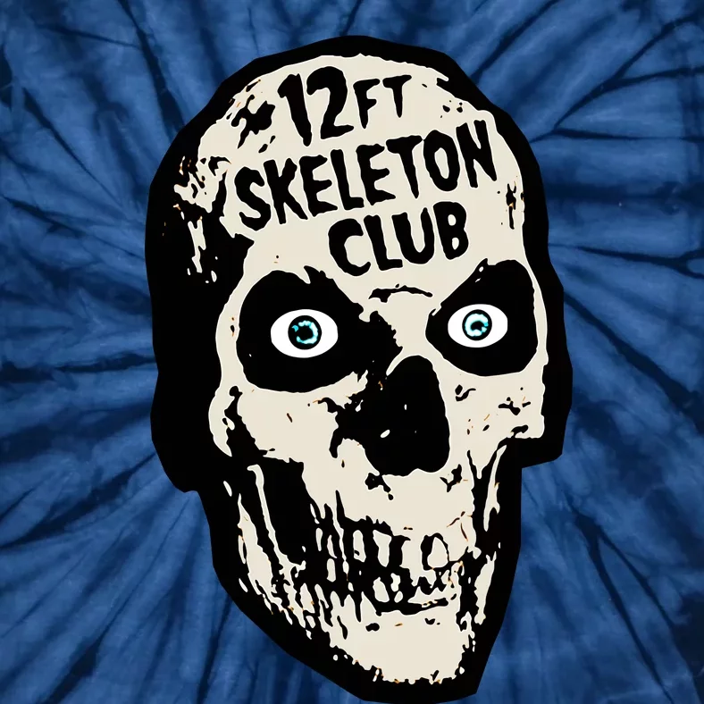 12ft Skeleton Club Skull Halloween Spooky Tie-Dye T-Shirt