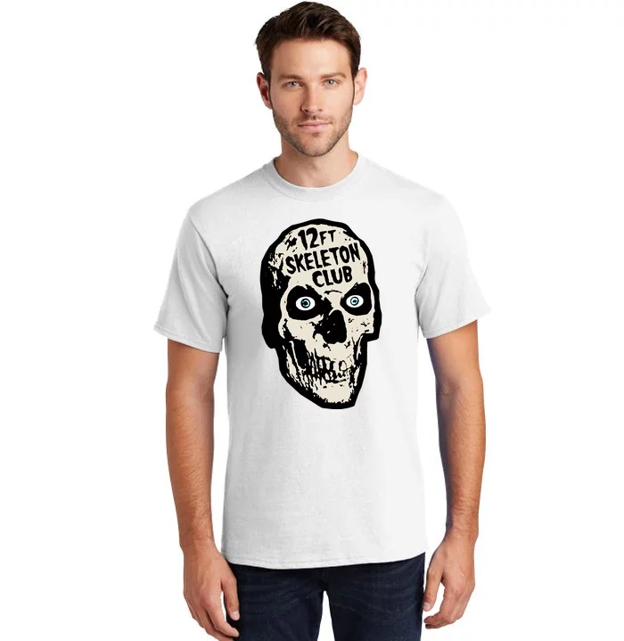 12ft Skeleton Club Skull Halloween Spooky Tall T-Shirt