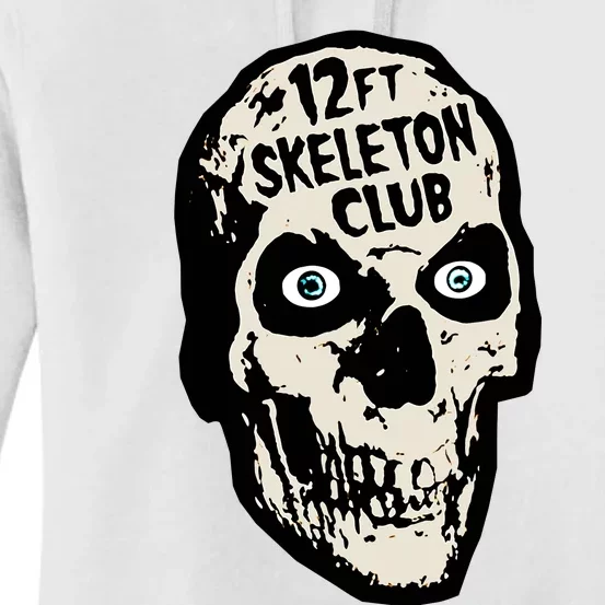 12ft Skeleton Club Skull Halloween Spooky Women's Pullover Hoodie