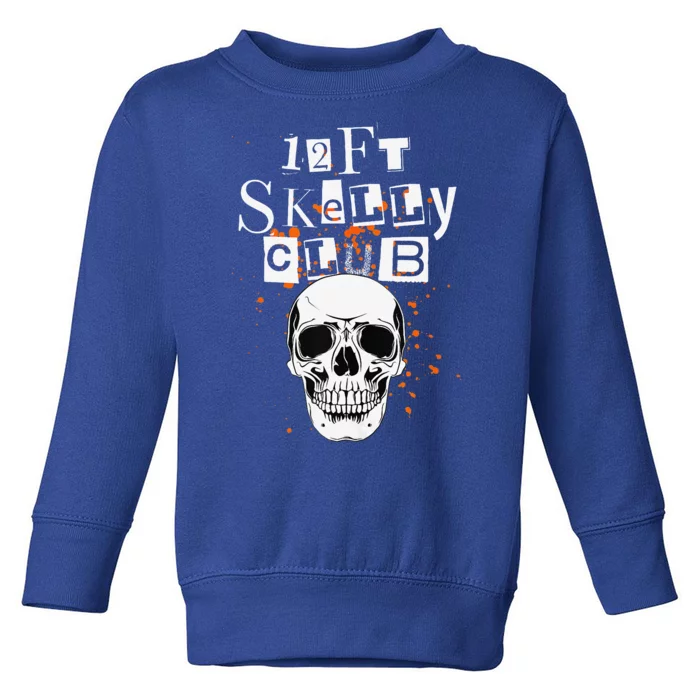 12Ft Skeleton Club Halloween Toddler Sweatshirt