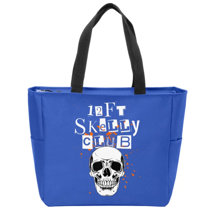 12Ft Skeleton Club Halloween Zip Tote Bag