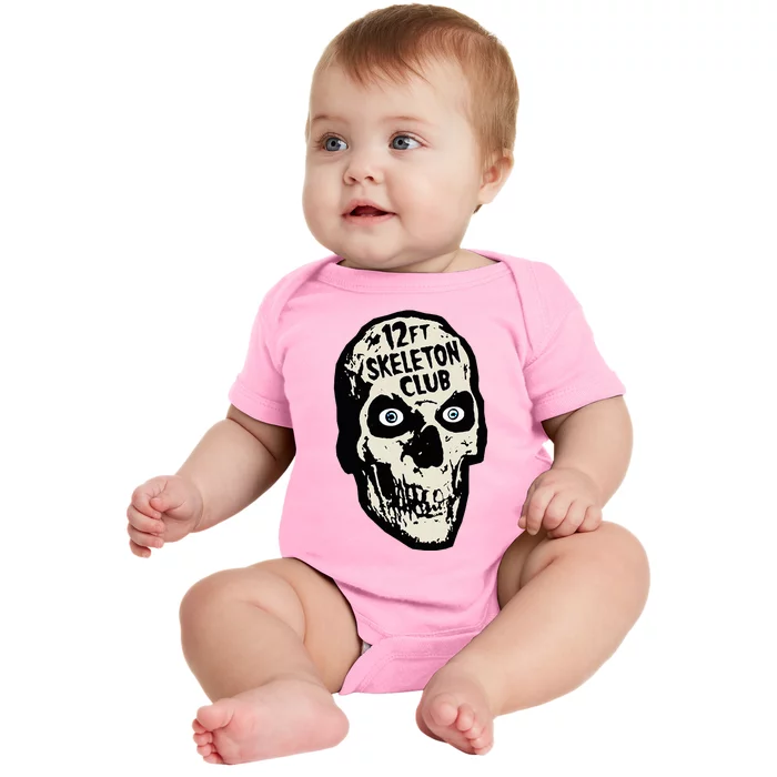 12ft Skeleton Club Skull Halloween Spooky Baby Bodysuit