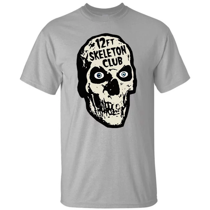 12ft Skeleton Club Skull Halloween Spooky Tall T-Shirt