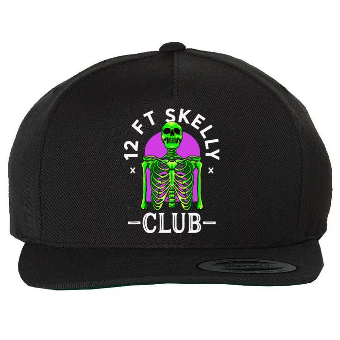 12ft Skelly Club Halloween 12 Foot Skeleton Appreciation Wool Snapback Cap