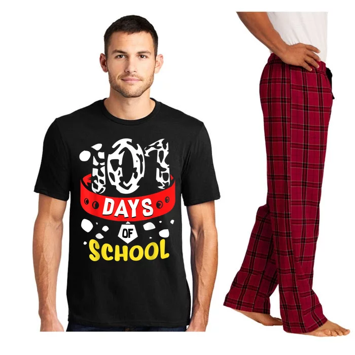 101 School Days Gift Dalmatian Dog 100th Sayings Pajama Set