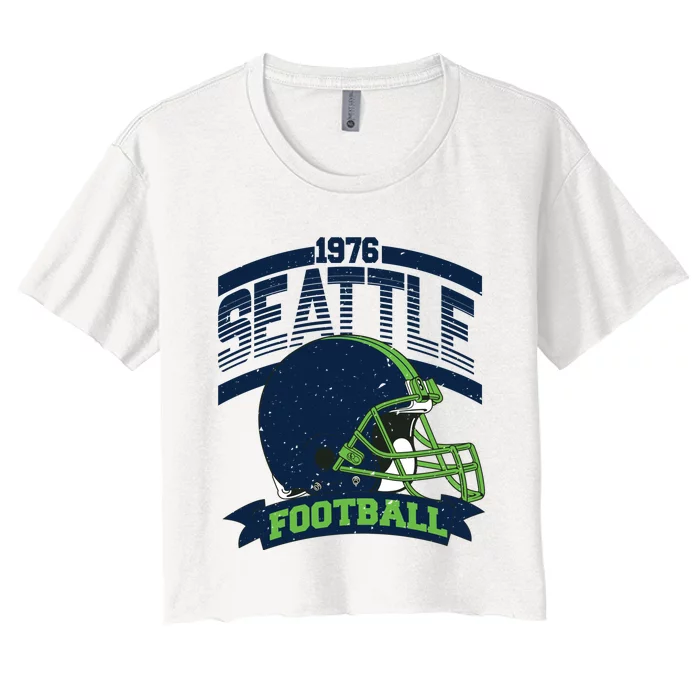 1976 Seattle Football Team Supporter Women's Crop Top Tee