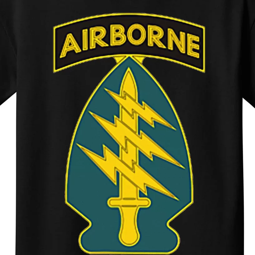 1st Special Forces Green Beret Airborne Sf Veteran Kids T-Shirt