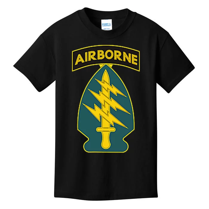 1st Special Forces Green Beret Airborne Sf Veteran Kids T-Shirt