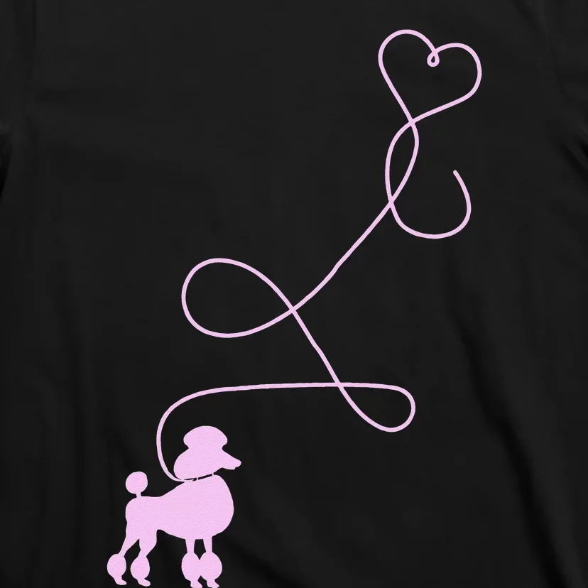 1950's Sock Hop Costume Dog Cute Poodle Heart T-Shirt