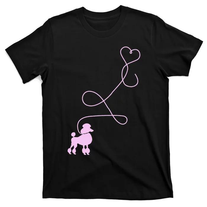 1950's Sock Hop Costume Dog Cute Poodle Heart T-Shirt