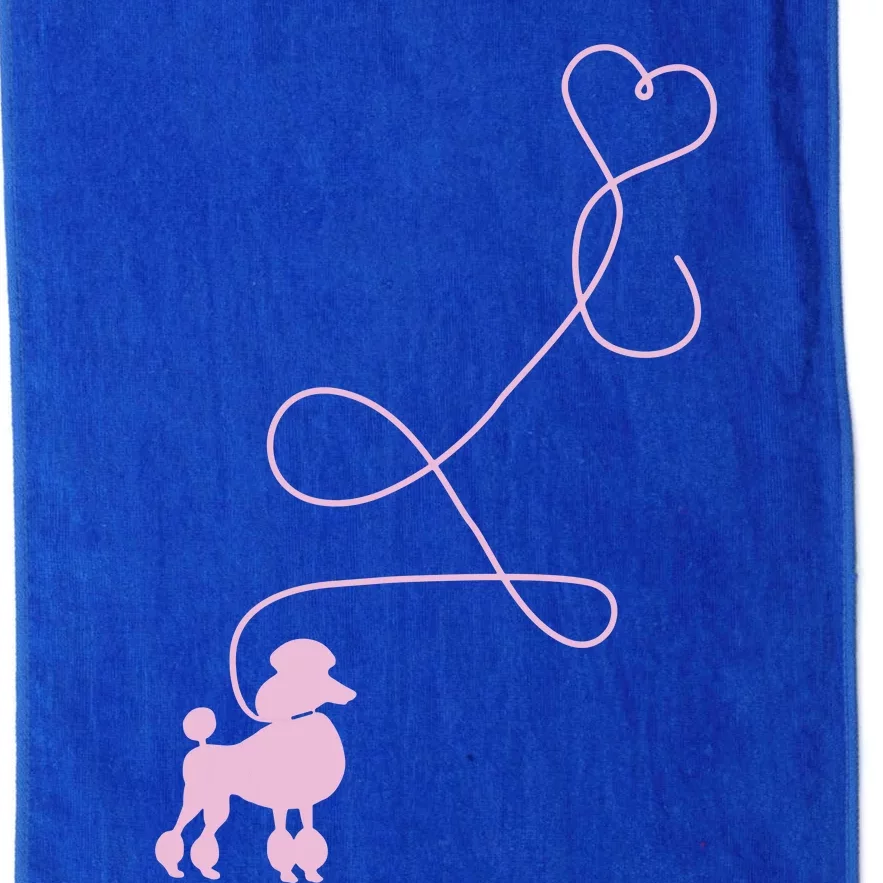 1950s Sock Hop Costume Dog Cute Poodle Heart Platinum Collection Golf Towel