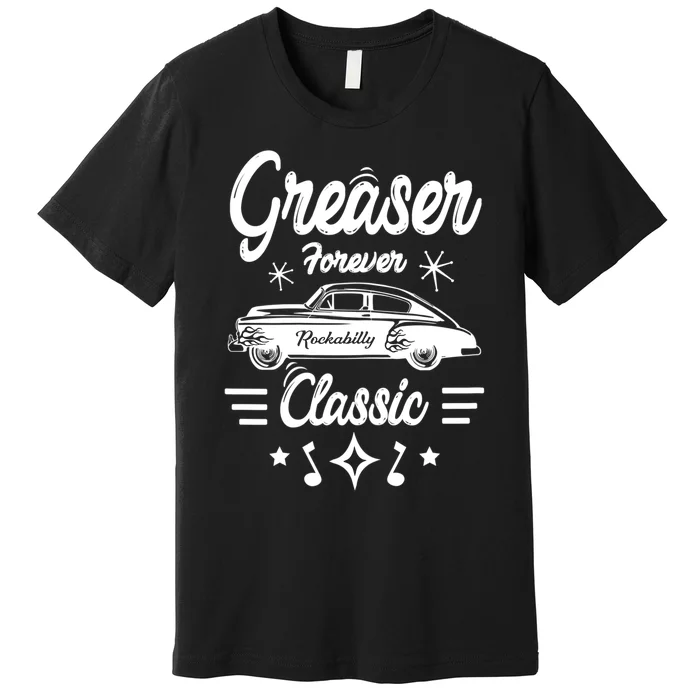 1950s Sock Hop Costume Gift Retro 50s Vintage Rockabilly Greaser Gift Premium T-Shirt