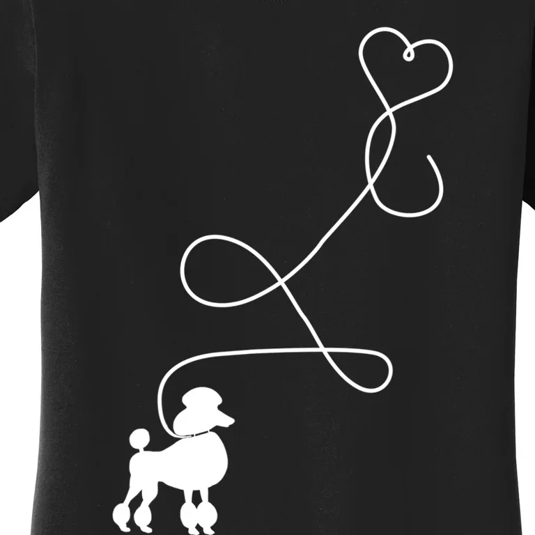 1950's Sock Hop Costume Gift Dog Cute Poodle Heart Women's T-Shirt