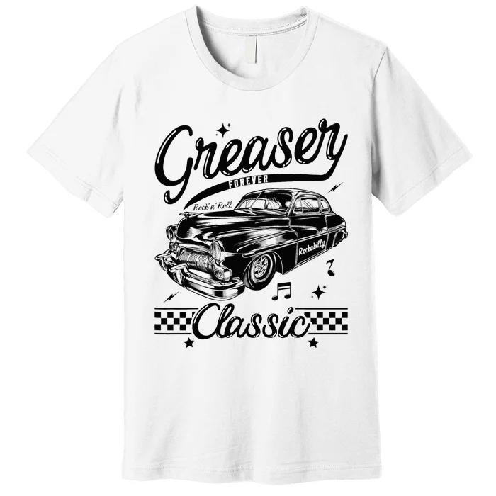 1950s Sock Hop Costume Retro 50s Vintage Rockabilly Greaser Premium T-Shirt