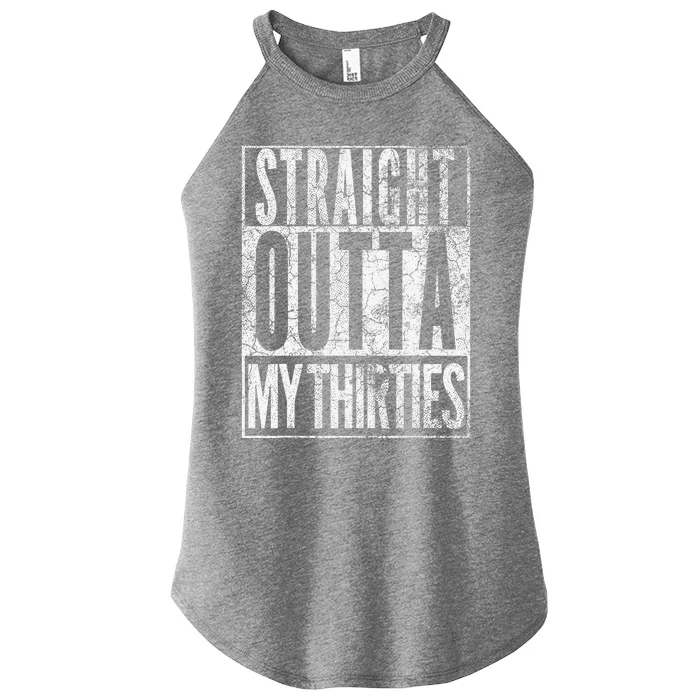 1984 Straight Outta My Thirties 40th Birthday Gift 40 Years Women’s Perfect Tri Rocker Tank