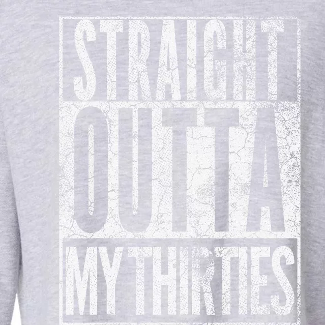 1984 Straight Outta My Thirties 40th Birthday Gift 40 Years Cropped Pullover Crew