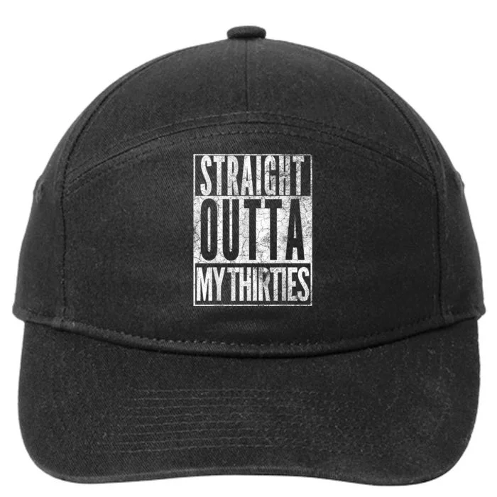 1983 Straight Outta My Thirties 40th BIRTHDAY Gift 40 Years 7-Panel Snapback Hat