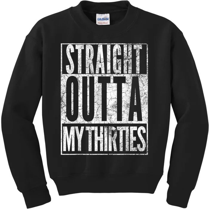 1983 Straight Outta My Thirties 40th BIRTHDAY Gift 40 Years Kids Sweatshirt