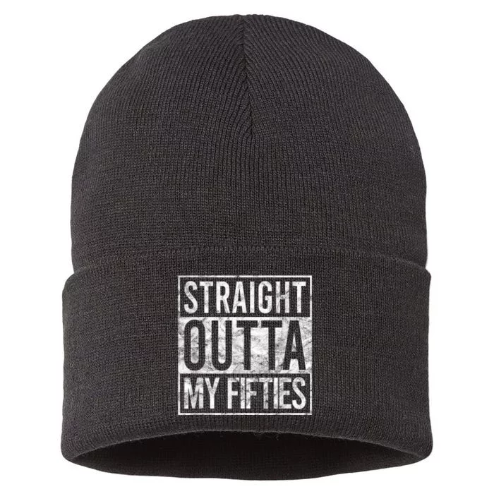 1963 Straight Outta My Fifties 60th Birthday Gift 60 Years Sustainable Knit Beanie