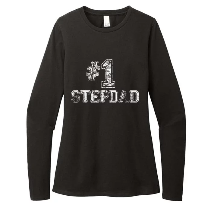 1 StepDad Step Dad Number One Fathers Day Gift Tee Womens CVC Long Sleeve Shirt