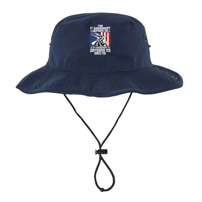 1st Amendment Defines Us 2nd Amendment Defends Us Since 1791 Legacy Cool Fit Booney Bucket Hat