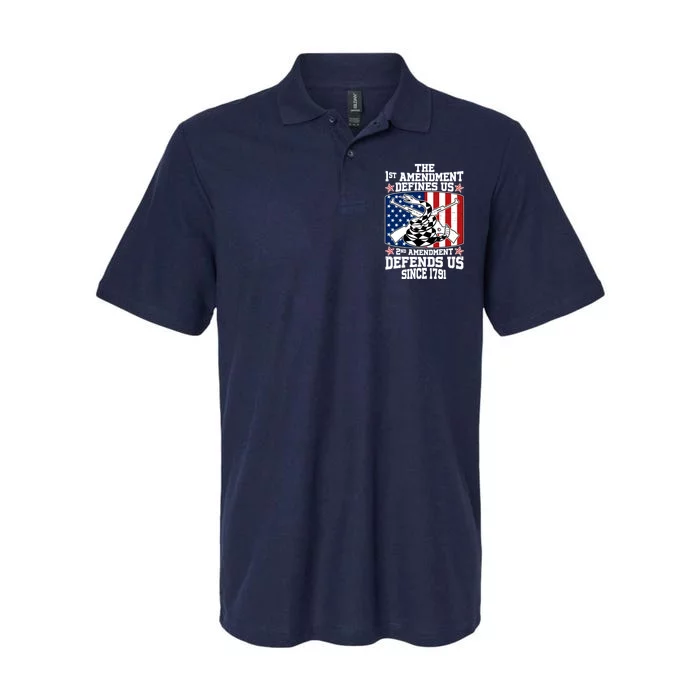 1st Amendment Defines Us 2nd Amendment Defends Us Since 1791 Softstyle Adult Sport Polo