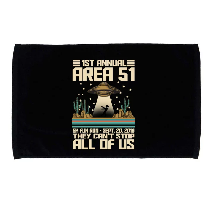 1st Annual Area 51 5k Fun Run Cant Stop Us Microfiber Hand Towel